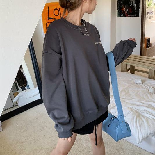 ビッグシルエット ロゴスウェット ゆるっと着こなせるトレンド S1954