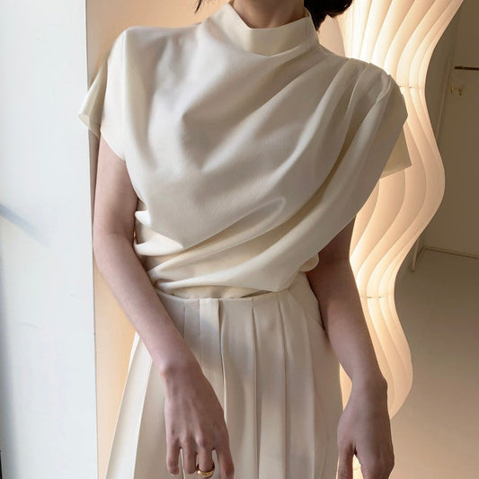 ドレープトップス&プリーツワイドパンツ セット S1611