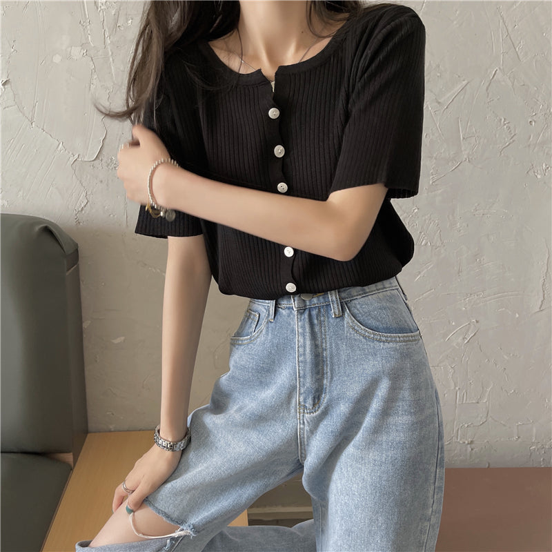 【9色】シンプルワイドリブTシャツ S1680