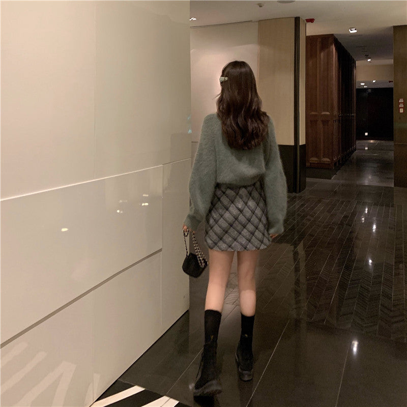 アシメ風モヘアライクニット♡ふんわり可愛い S1116
