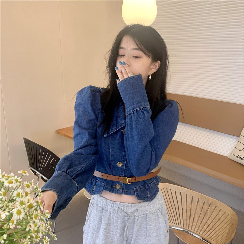 春のショートデニムジャケット♡大人可愛い羽織り S2410