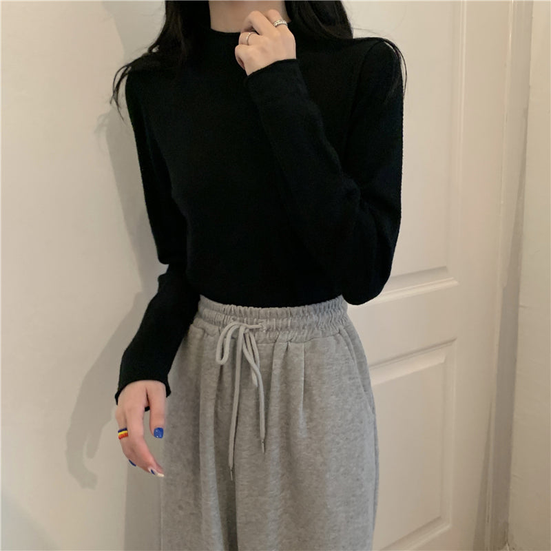 19色展開♡ベーシックハイネックニットトップス S1310