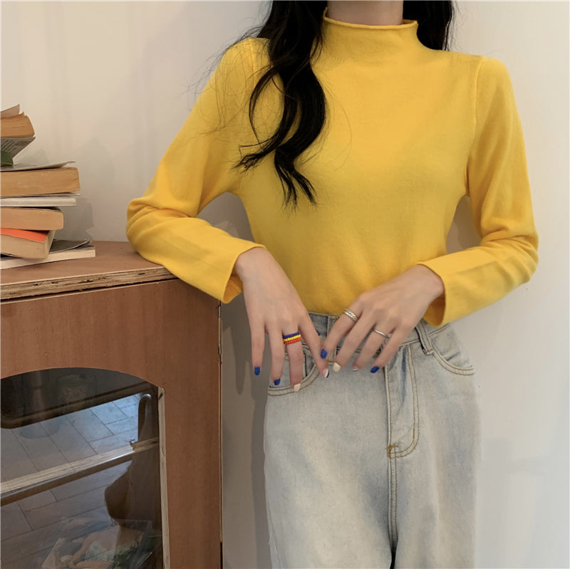 19色展開♡ベーシックハイネックニットトップス S1310