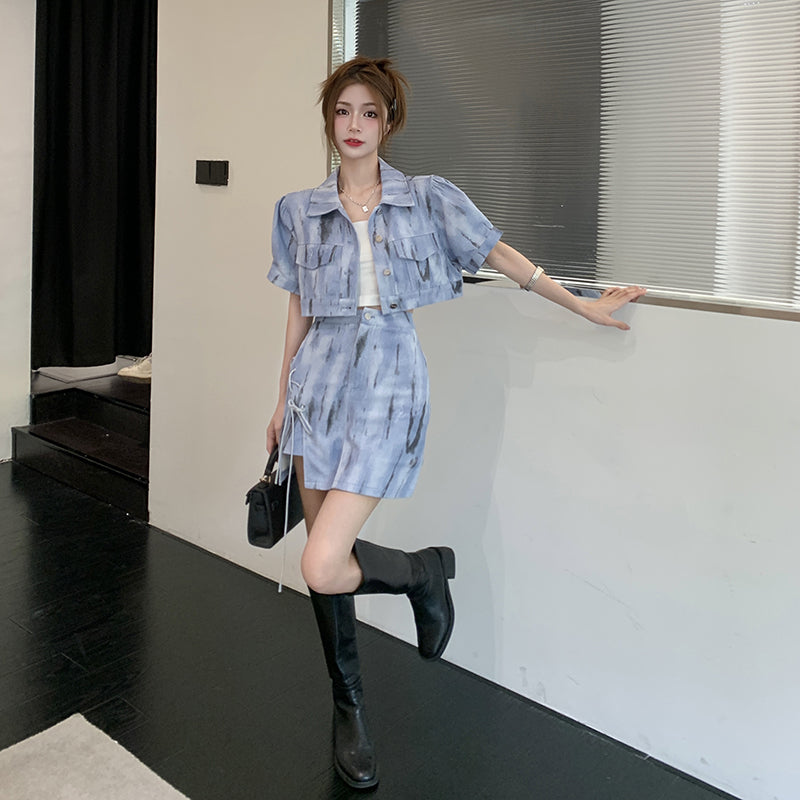 タイダイ柄デニムセットアップ♪大人可愛いコーデに◎ S1877