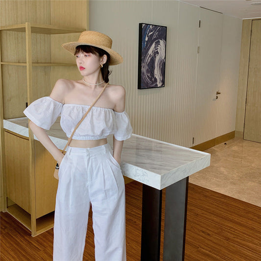 オフショルダーセットアップ 大胆肌見せで大人可愛い S1625