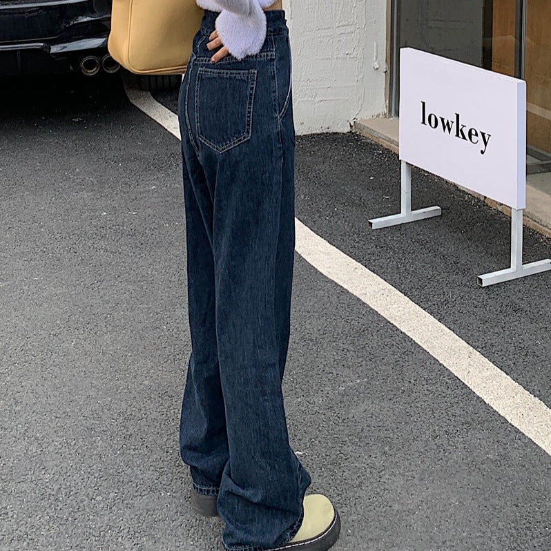 ウエスト細見せデニムワイドパンツ S2365