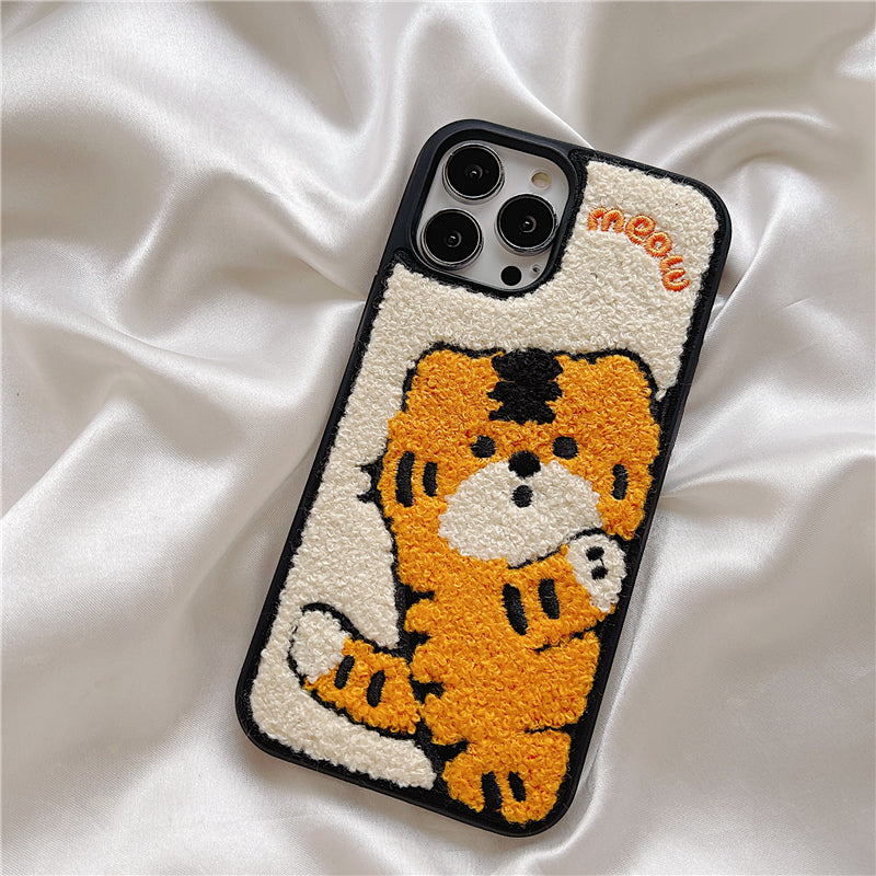 ふわもこトラさん iPhoneケース ボア素材で可愛い S2518