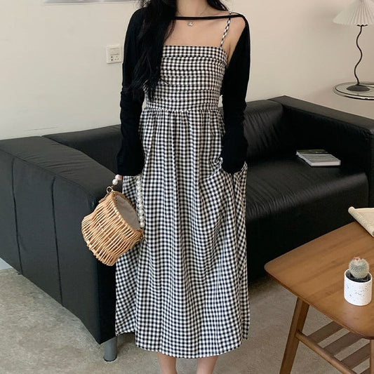 ボレロ付きギンガムチェックワンピース♡大人可愛いデザイン S1856