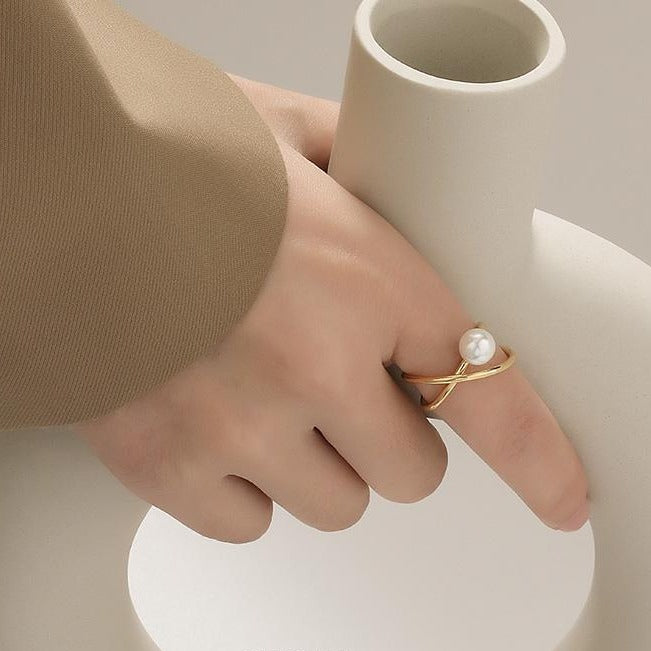 パール2WAYリングカフ♡大人可愛いアクセ S2542