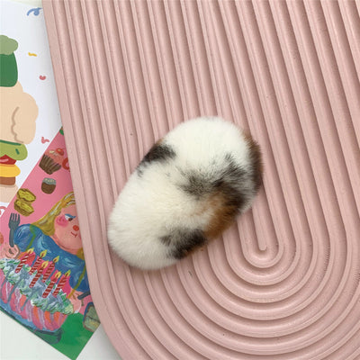ふわふわリアルファーヘアクリップ♡大人可愛いアクセ S1127