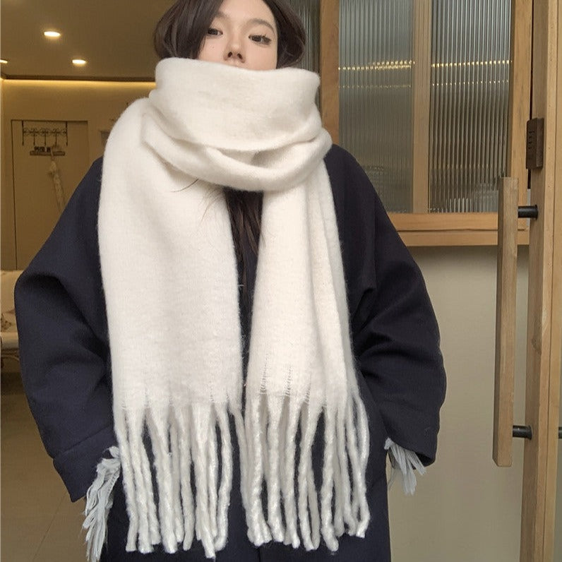 ふんわりボリュームフリンジマフラー◎小顔効果で冬の定番 S1021