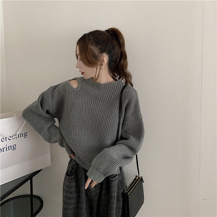 トレンドのショルダーカットリブニット♡ S2014