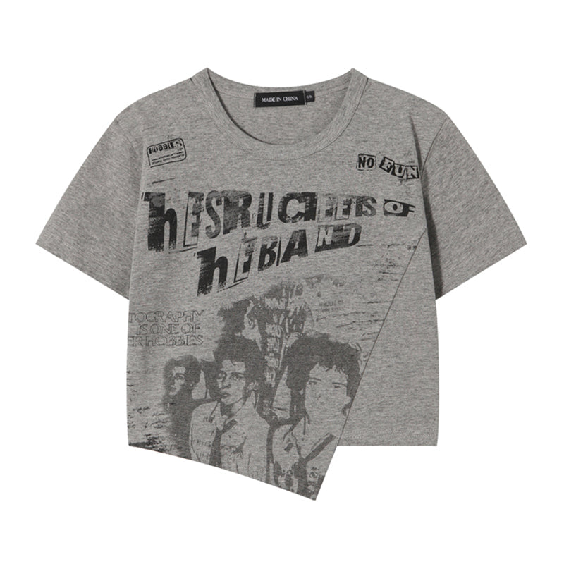 イレヘムデシャツ♡アシメデザイン半袖Tシャツ S1880