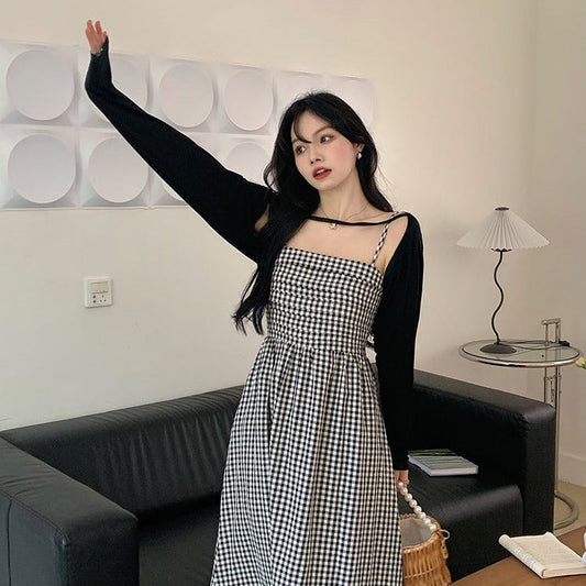 ボレロ付きギンガムチェックワンピース♡大人可愛いデザイン S1856