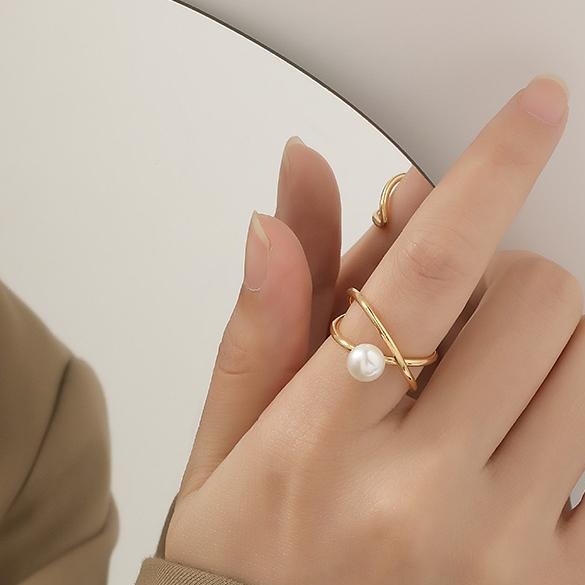 パール2WAYリングカフ♡大人可愛いアクセ S2542