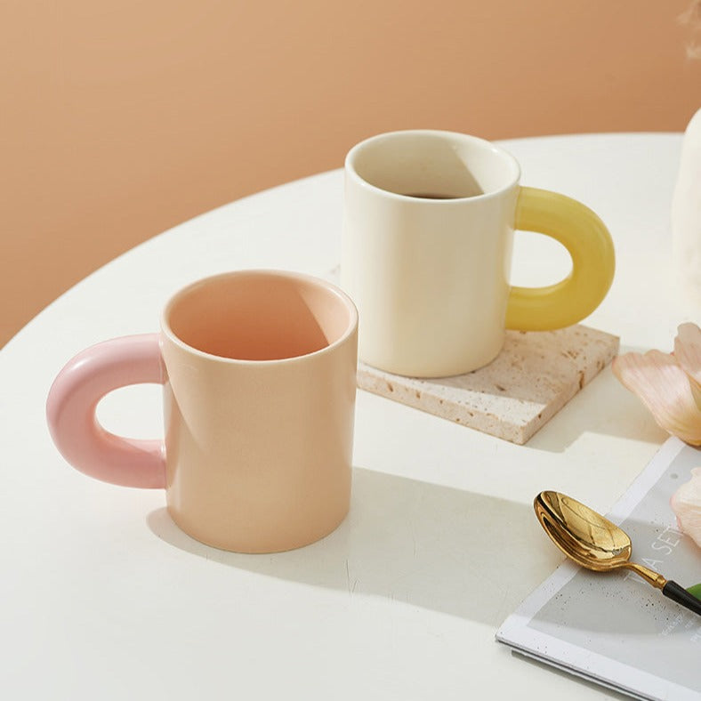 ぽってりマグカップ♡韓国風ハンドメイドでおうちカフェを可愛く S2069