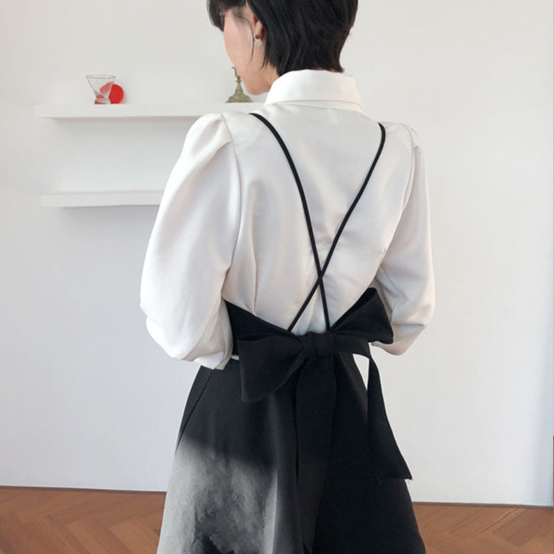 ボリュームスリーブシャツ&リボンワンピース【単品】 S2461