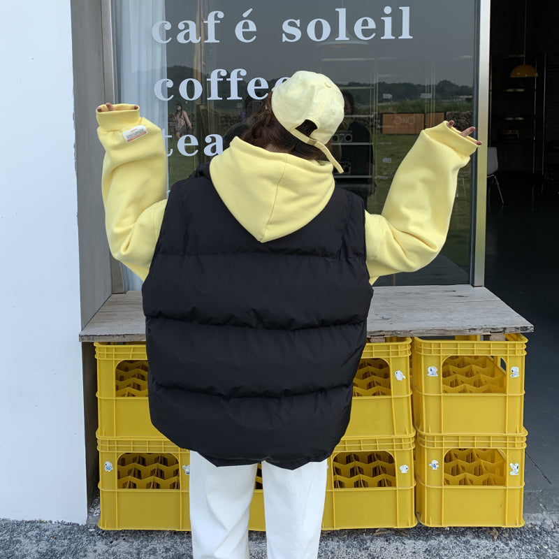 スタンドカラー中綿ベスト トレンドコーデに◎ S1069