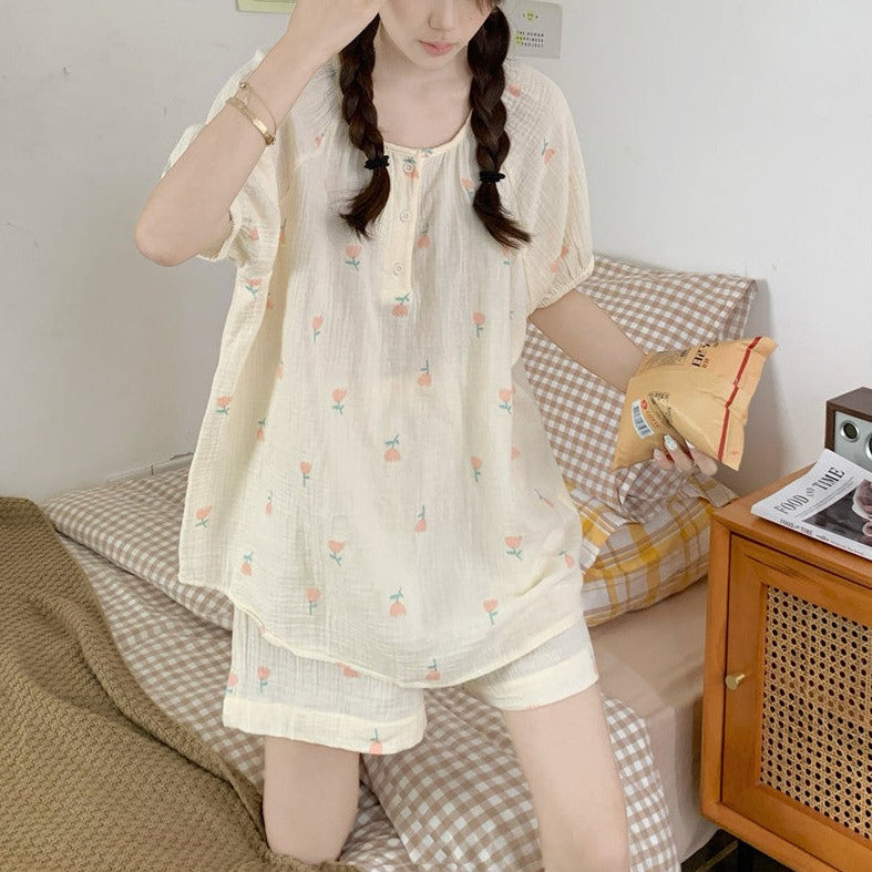 レトロチューリップルームウェア♡ゆるかわ部屋着 S2182