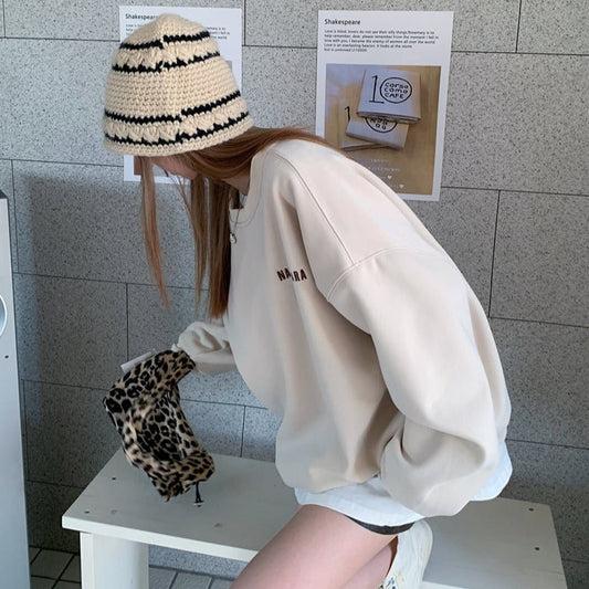 ビッグシルエット ロゴスウェット ゆるっと着こなせるトレンド S1954