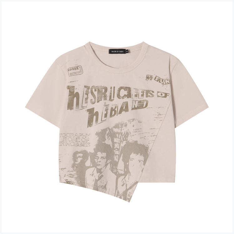 イレヘムデシャツ♡アシメデザイン半袖Tシャツ S1880