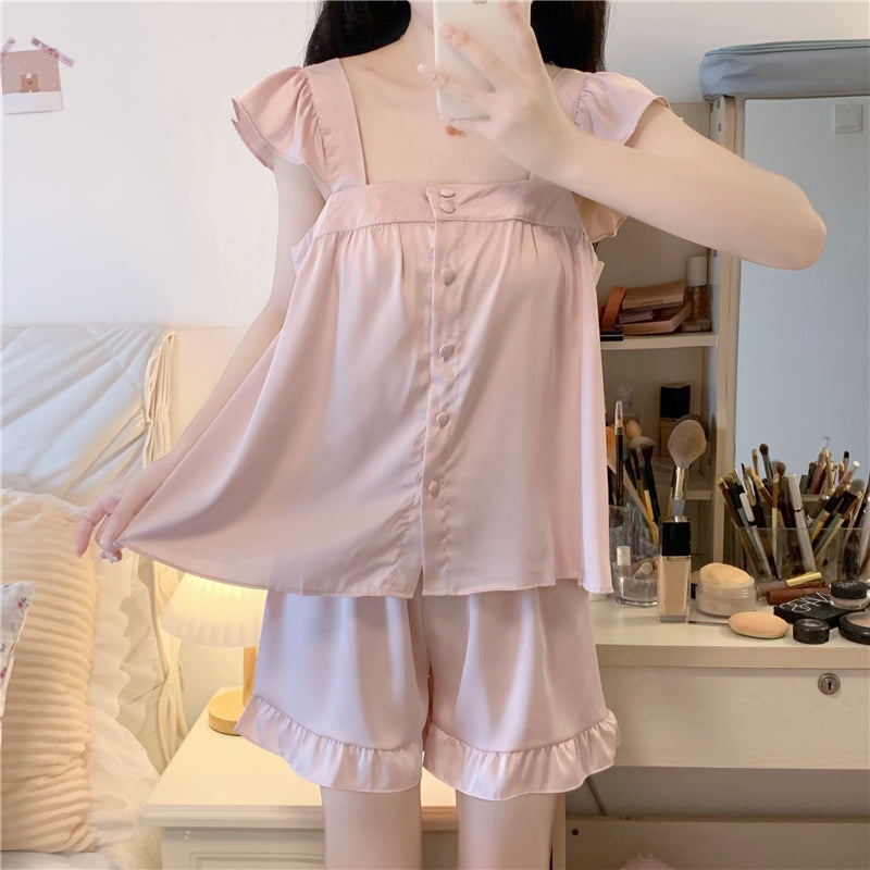ゆるっと可愛いショルダーフレアルームウェア♡ S2276