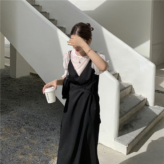 ブラウスレイヤード風ワンピース♡お洒落女子に◎ S1476