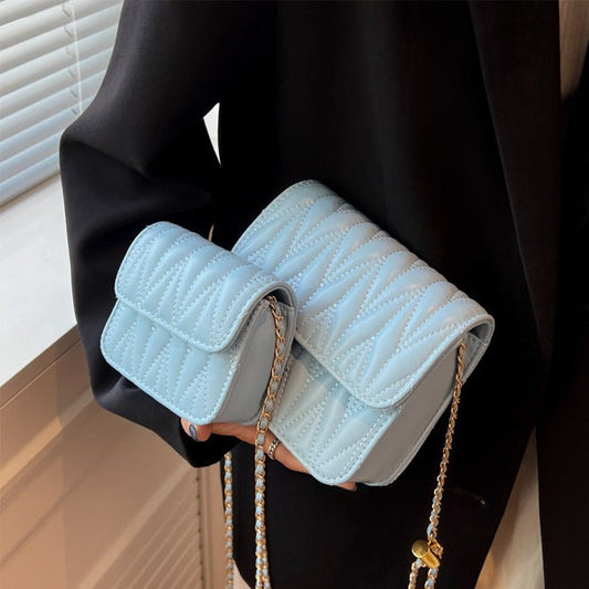 キルティングフラップミニショルダーバッグ S1808