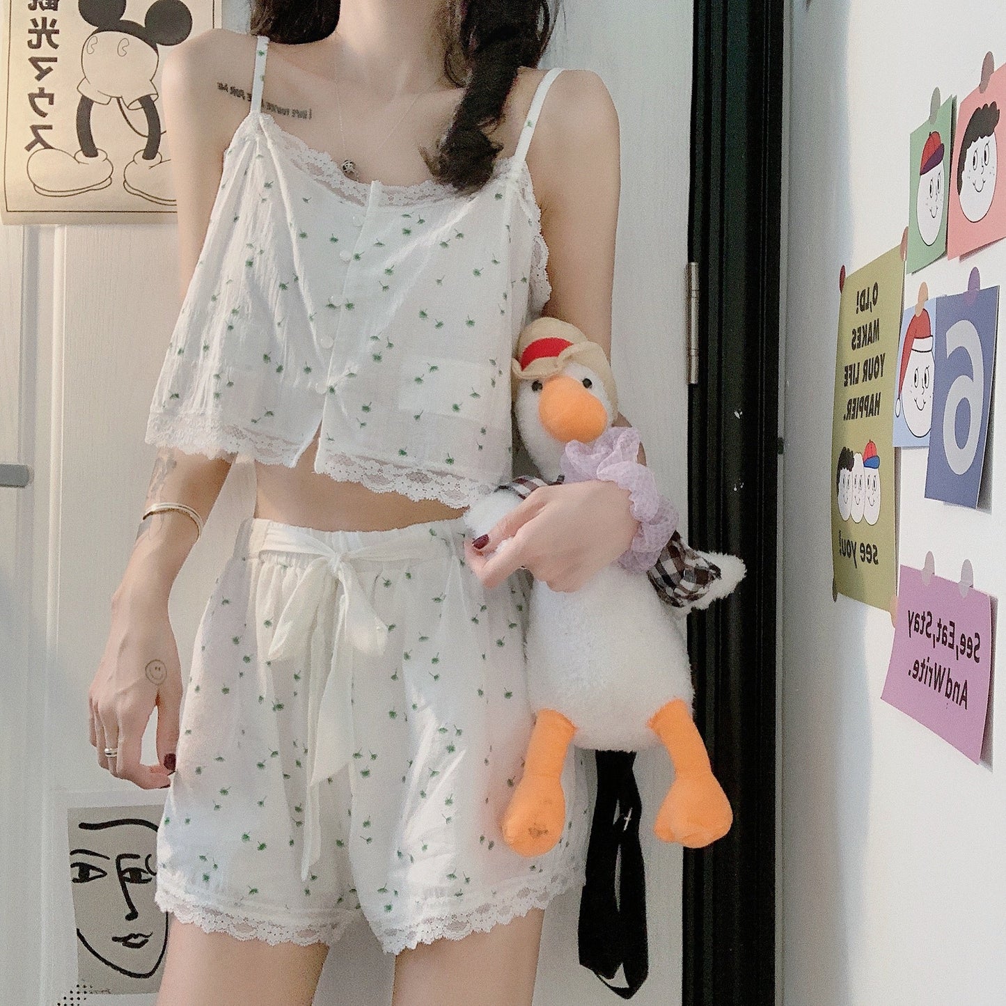 かわいいキャミルームウェア♡着心地抜群のルームコーデ S2433