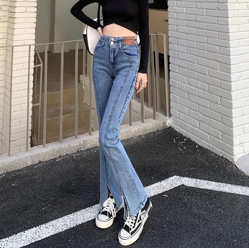センターラインスリットデニムパンツ S2391