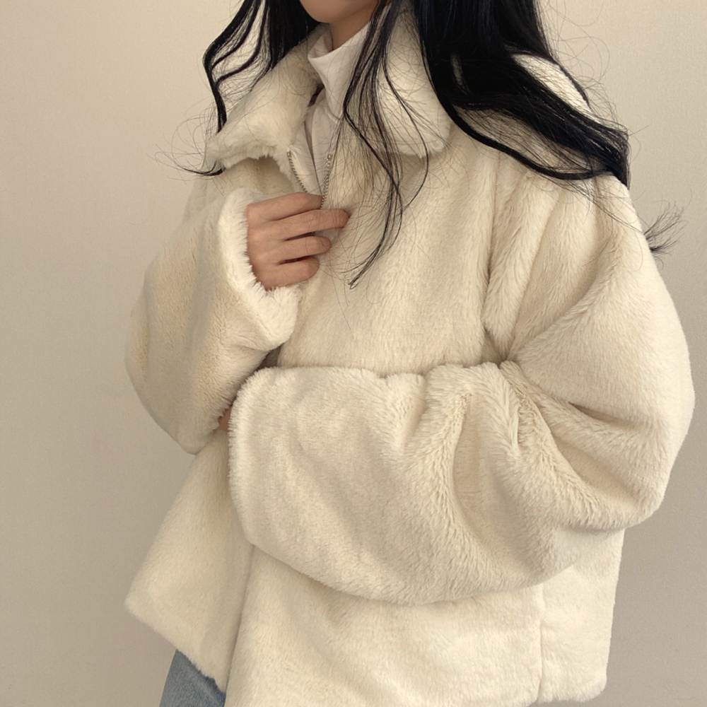 ふわふわエコファージャケット♡あざと可愛いトレンドアイテム S1040