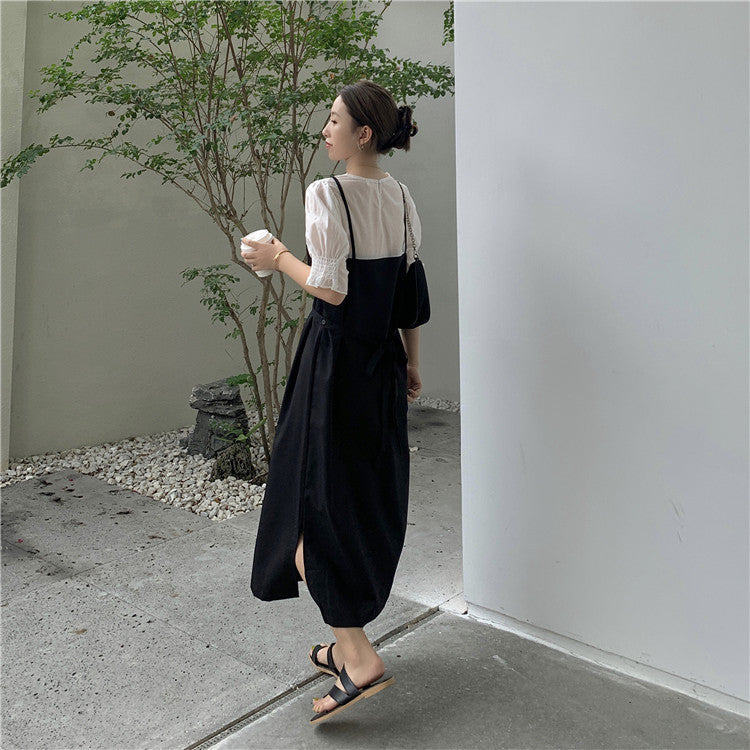 ブラウスレイヤード風ワンピース♡お洒落女子に◎ S1476