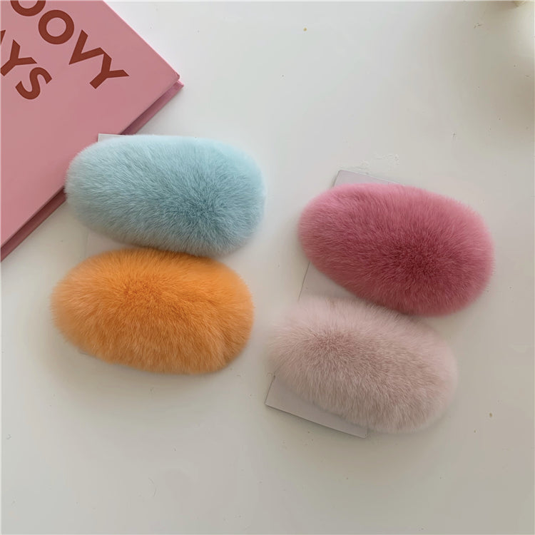 ふわふわリアルファーヘアクリップ♡大人可愛いアクセ S1127