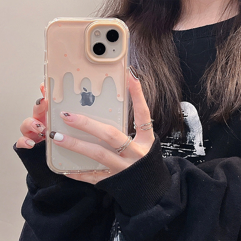かわいいクリームiPhoneケース♡シンプルで被らないデザイン S2321