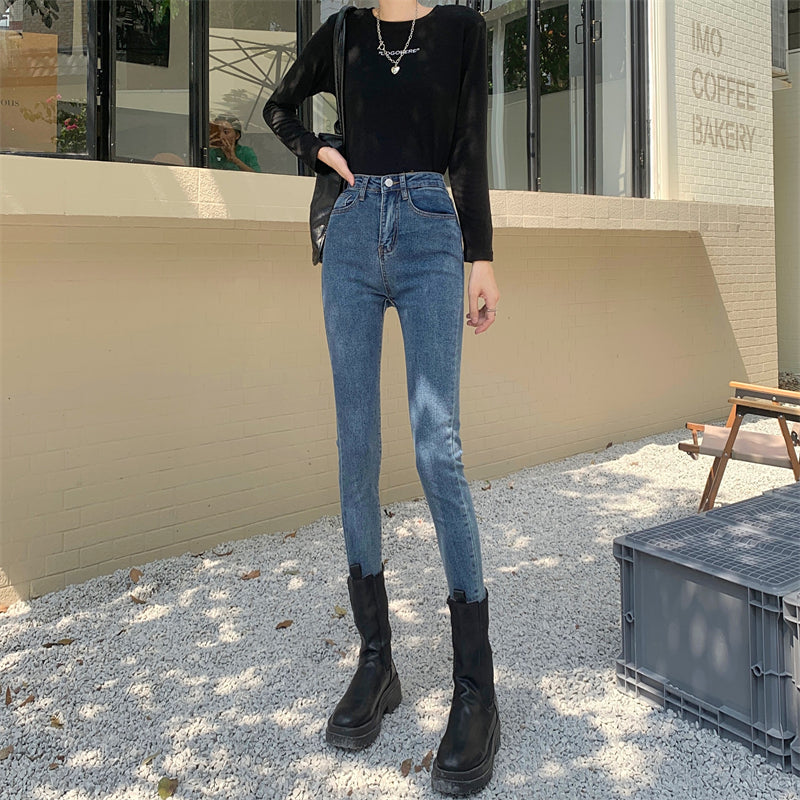 スキニーデニムパンツ♡ハイウエストでスタイルアップ S2489