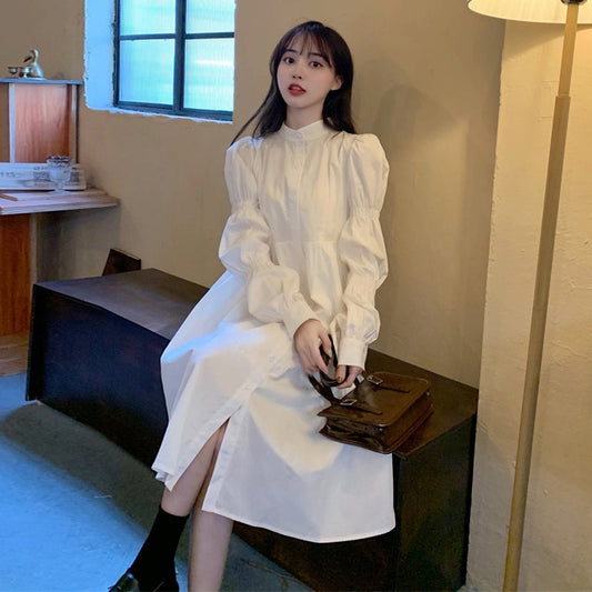 パフスリーブワンピース|大人可愛いボリューム袖 S1796