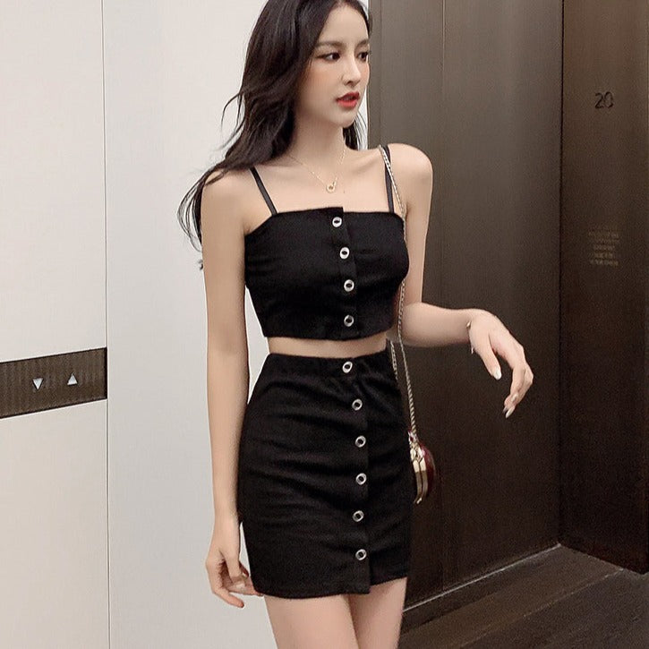 ビスチェ&ミニスカートのニットセットアップ♡ S1482