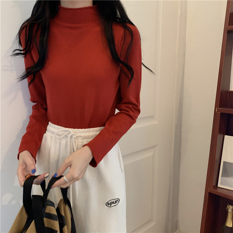 19色展開♡ベーシックハイネックニットトップス S1310