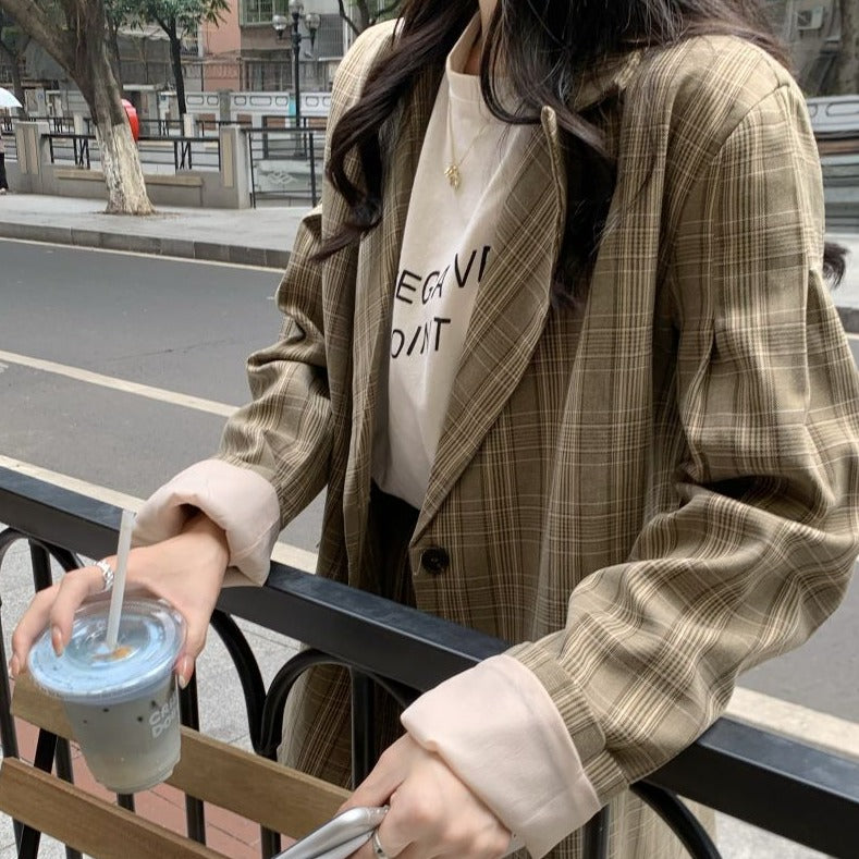 英国風チェックセットアップ♡ジャケット&スカート S2156