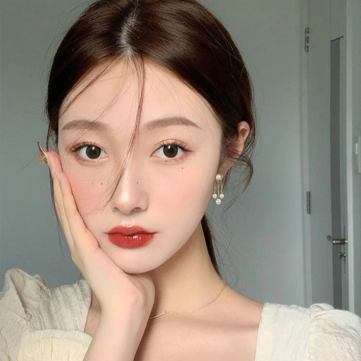 2wayゆらゆらロングパールピアス♡大人可愛い S2345