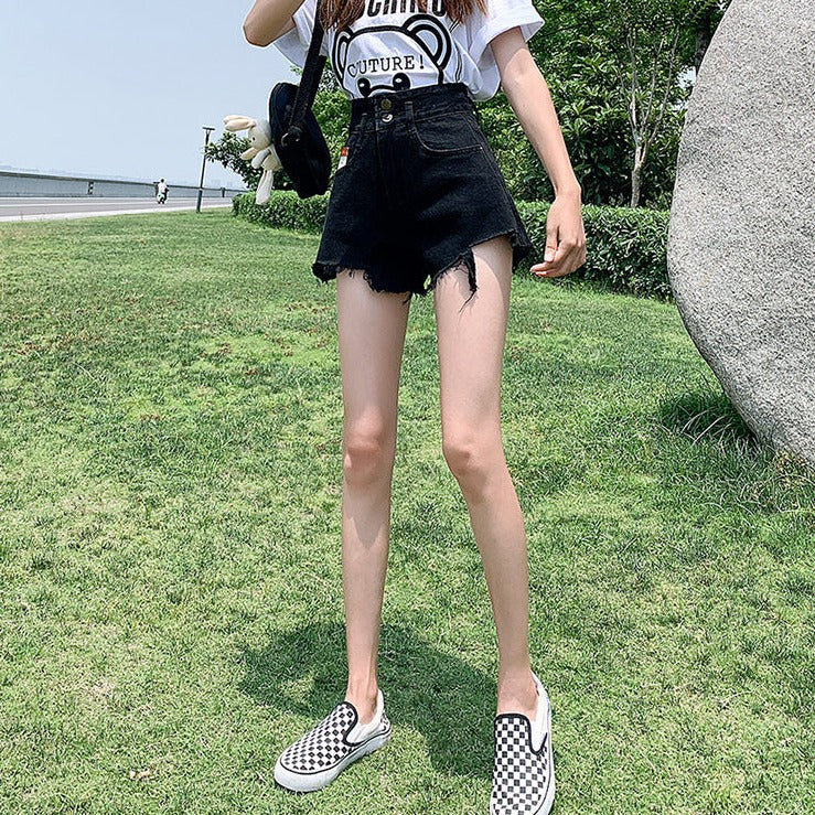ハイウエストデニムパンツ♡大人可愛いデイリーに S1813