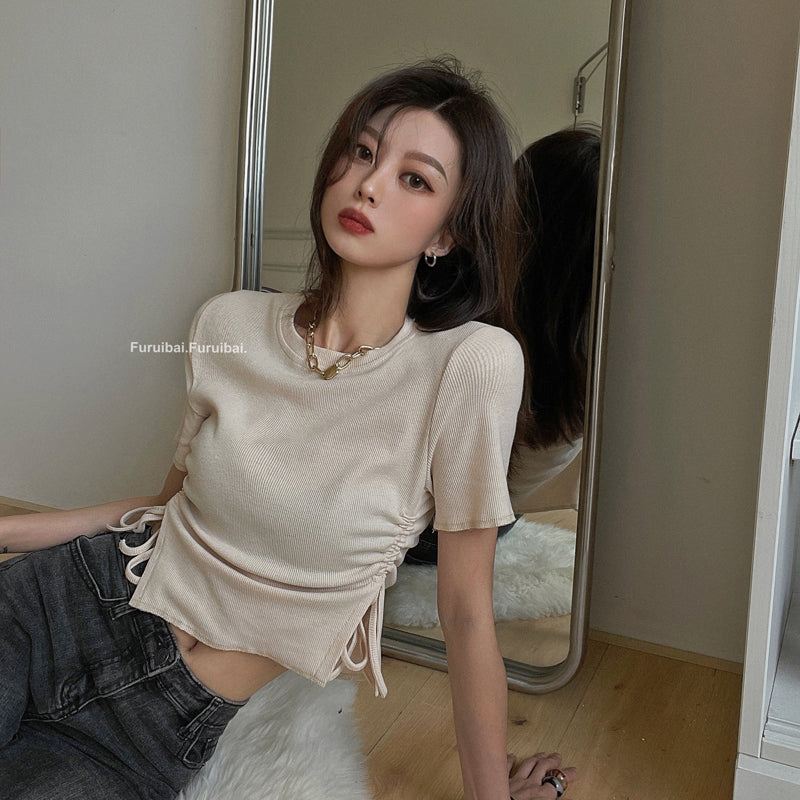 脇リボンでアレンジ自在♡デザインカットソー S1881