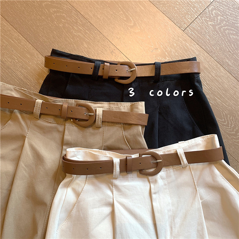 ベルト付きショートパンツ べっこうベルトでキュートに♡ S2412