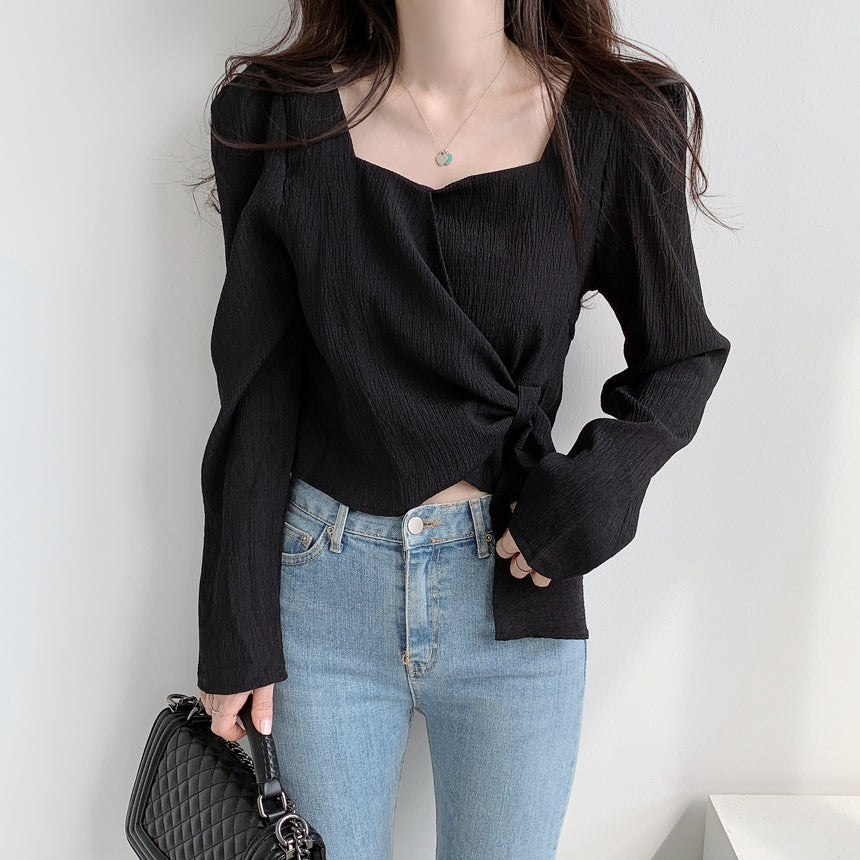 カシュクールブラウス♡ふんわり袖で大人可愛い S2291