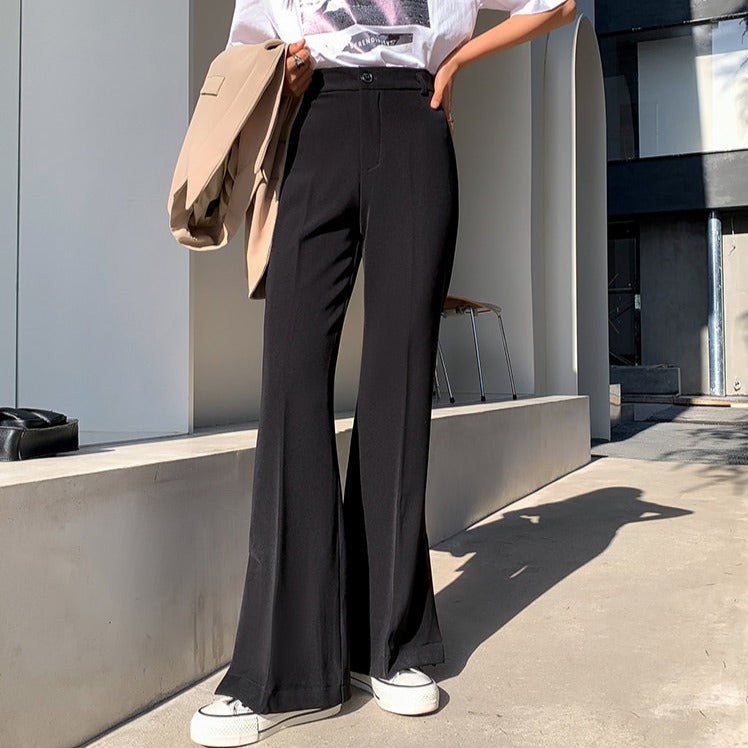 サイドスリットフレアパンツ♡脚長効果で大人可愛い S2471