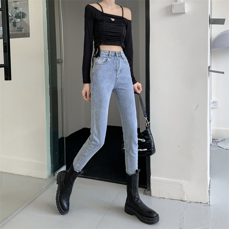 スキニーデニムパンツ♡ハイウエストでスタイルアップ S2489