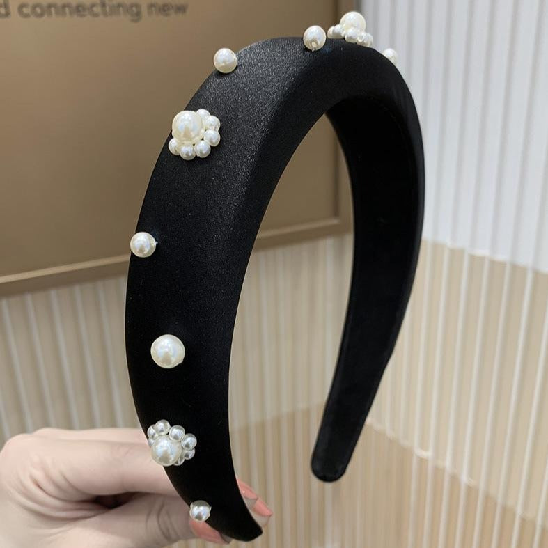 ベルベットパールカチューシャ♡上品で大人可愛いアクセ S2533