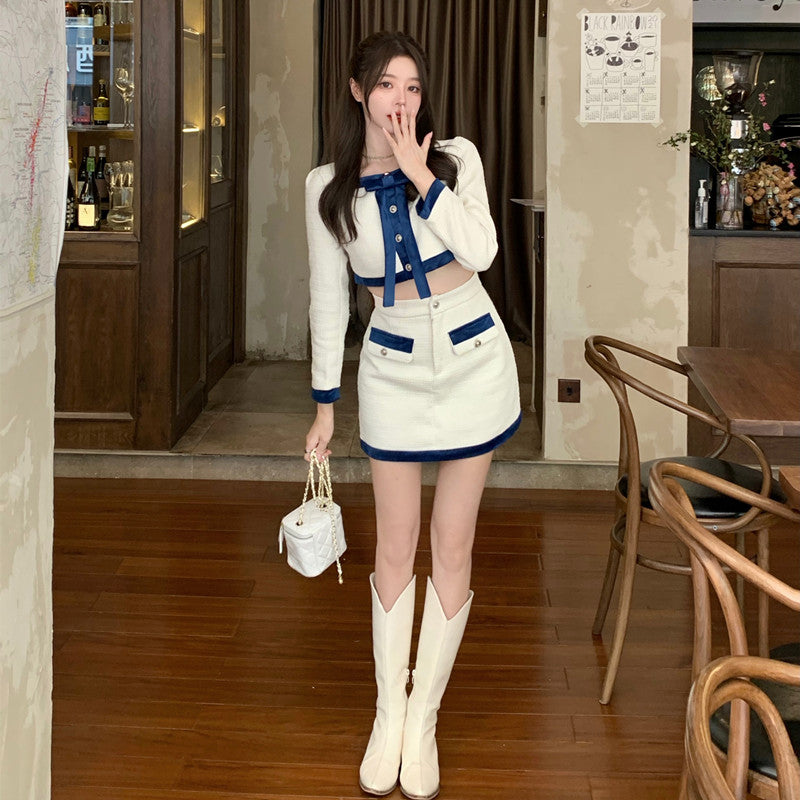 バイカラー♡ツイードセットアップ 大人可愛いコーデ S2149