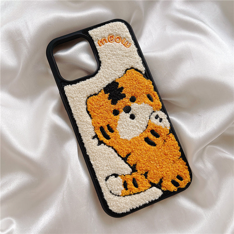 ふわもこトラさん iPhoneケース ボア素材で可愛い S2518