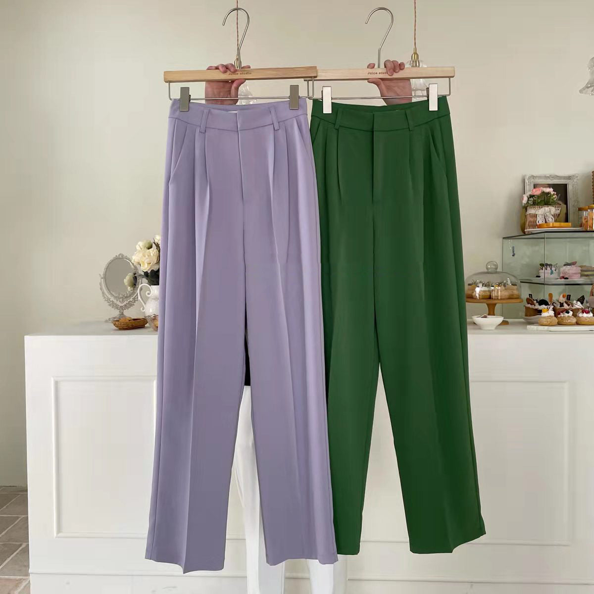 カラフルストレートパンツ 美脚シルエット S2298